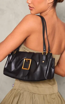 PrettyLittleThing Shoulder Bags*Pu Baguette Buckle Shoulder Bag