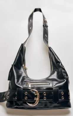 PrettyLittleThing Shoppers*Pu Buckle Detail Tote Bag