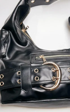 PrettyLittleThing Shoppers*Pu Buckle Detail Tote Bag