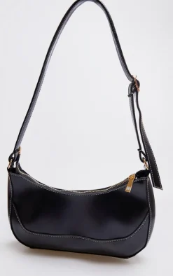 PrettyLittleThing Shoulder Bags*Pu Contrast Stitch Shoulder Bag