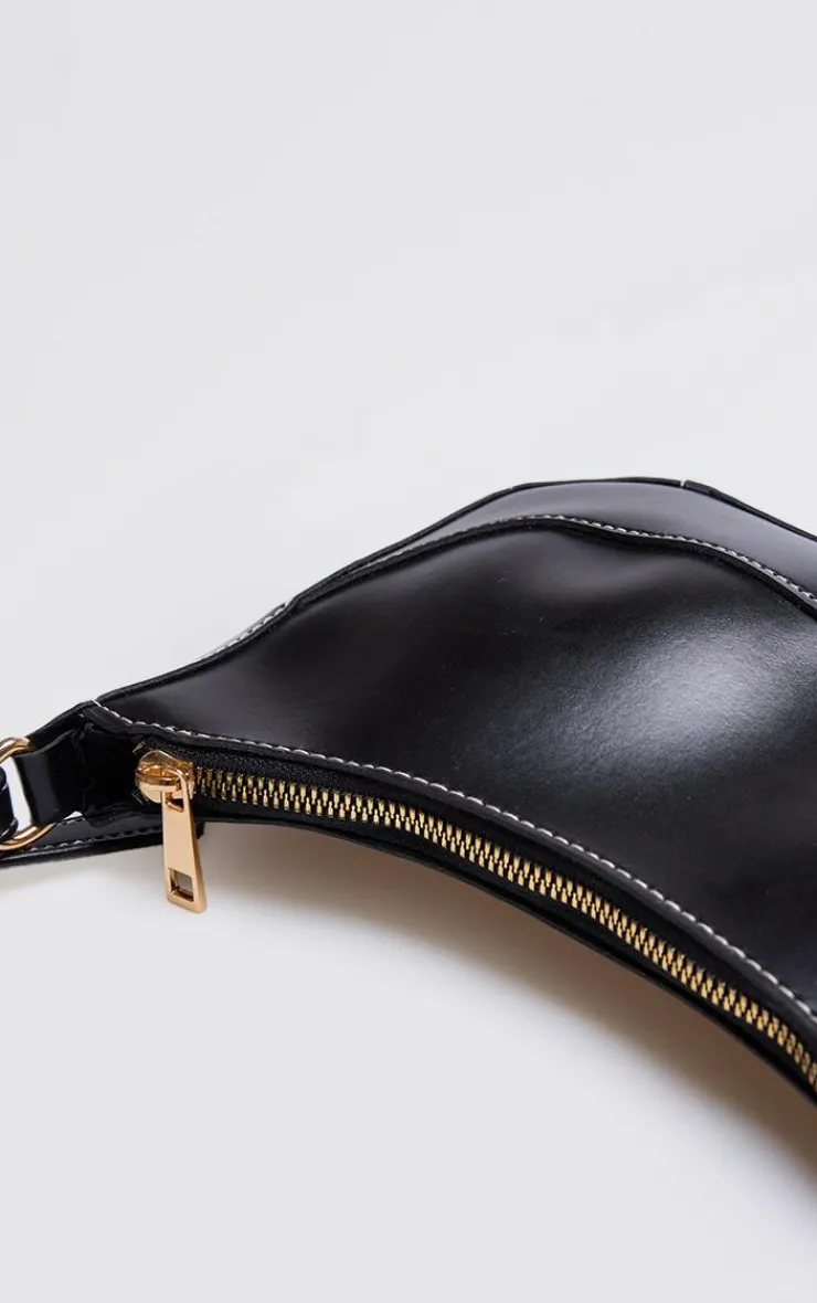 PrettyLittleThing Shoulder Bags*Pu Contrast Stitch Shoulder Bag
