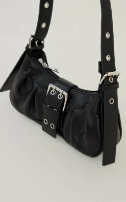 PrettyLittleThing Shoulder Bags*PU Eyelet Buckle Shoulder Bag