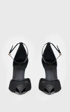 PrettyLittleThing High Heels*PU Mesh Upper Point Toe High Stiletto Court Heels