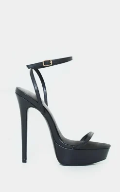 PrettyLittleThing High Heels*PU Platform Strappy High Heels