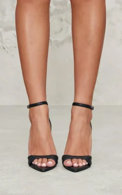PrettyLittleThing High Heels*PU Point Toe High Stiletto Heeled Sandals