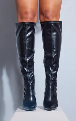PrettyLittleThing Over The Knee Boots*Pu Point Toe Stiletto Over The Knee Heeled Boots