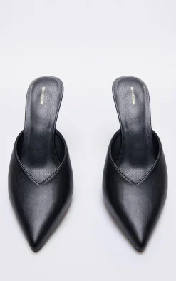 PrettyLittleThing Heeled Sandals*PU Point Toe Wedge Heeled Sandals