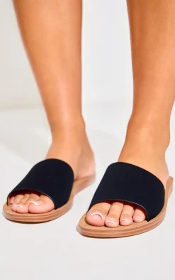 PrettyLittleThing Mules*Pu Round Toe Basic Mule Flat Sandals