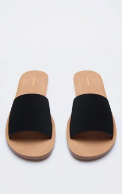 PrettyLittleThing Mules*Pu Round Toe Basic Mule Flat Sandals