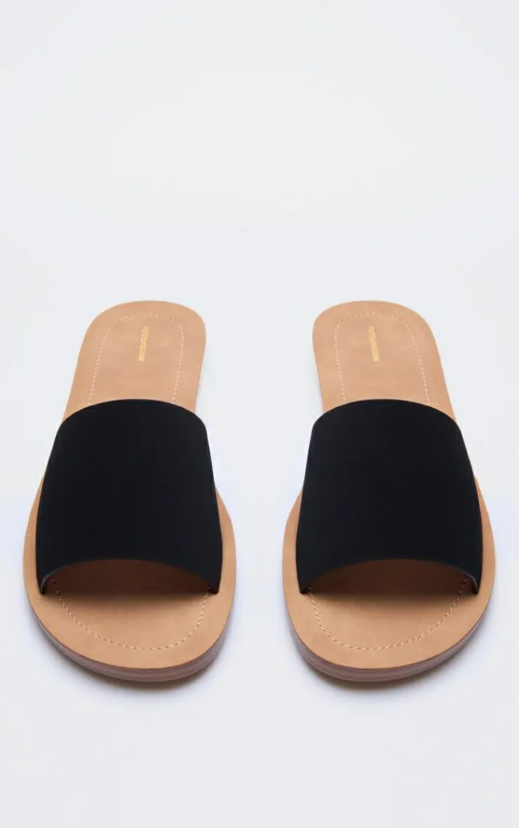 PrettyLittleThing Mules*Pu Round Toe Basic Mule Flat Sandals