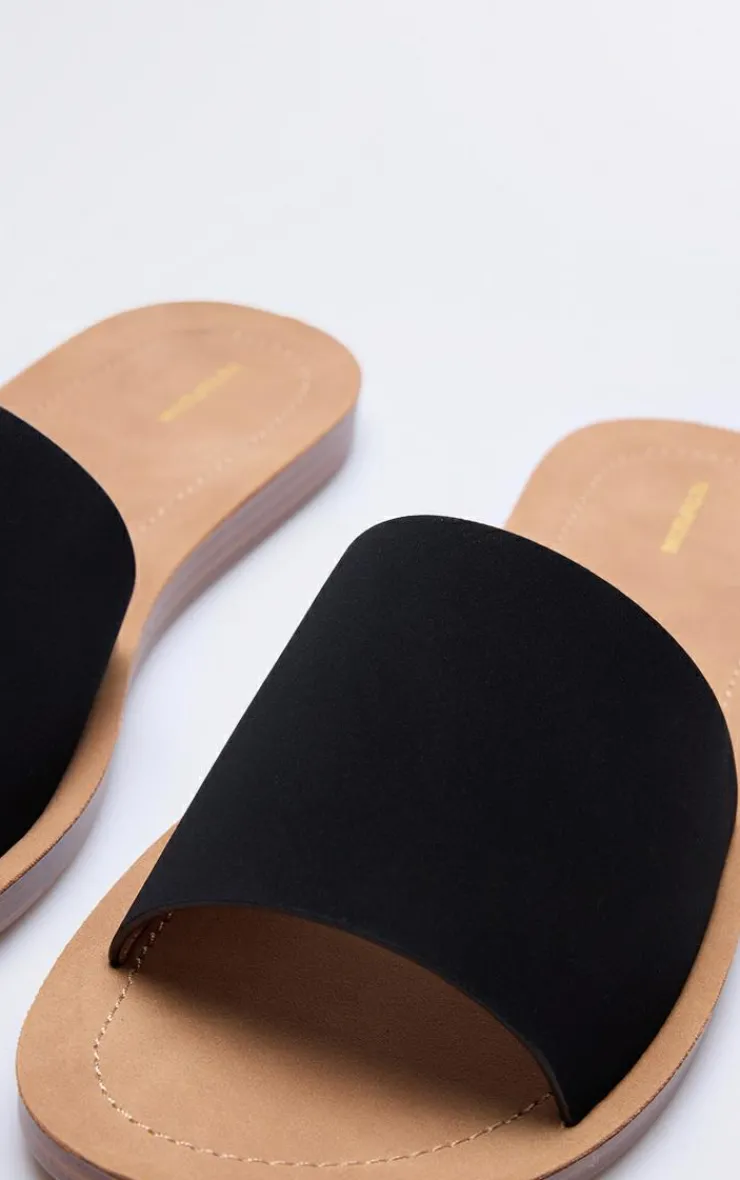 PrettyLittleThing Mules*Pu Round Toe Basic Mule Flat Sandals