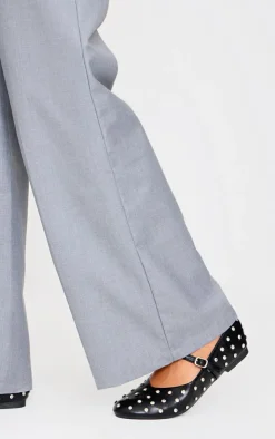 PrettyLittleThing Ballet Flats*Pu Round Toe Studded Ballet Flats
