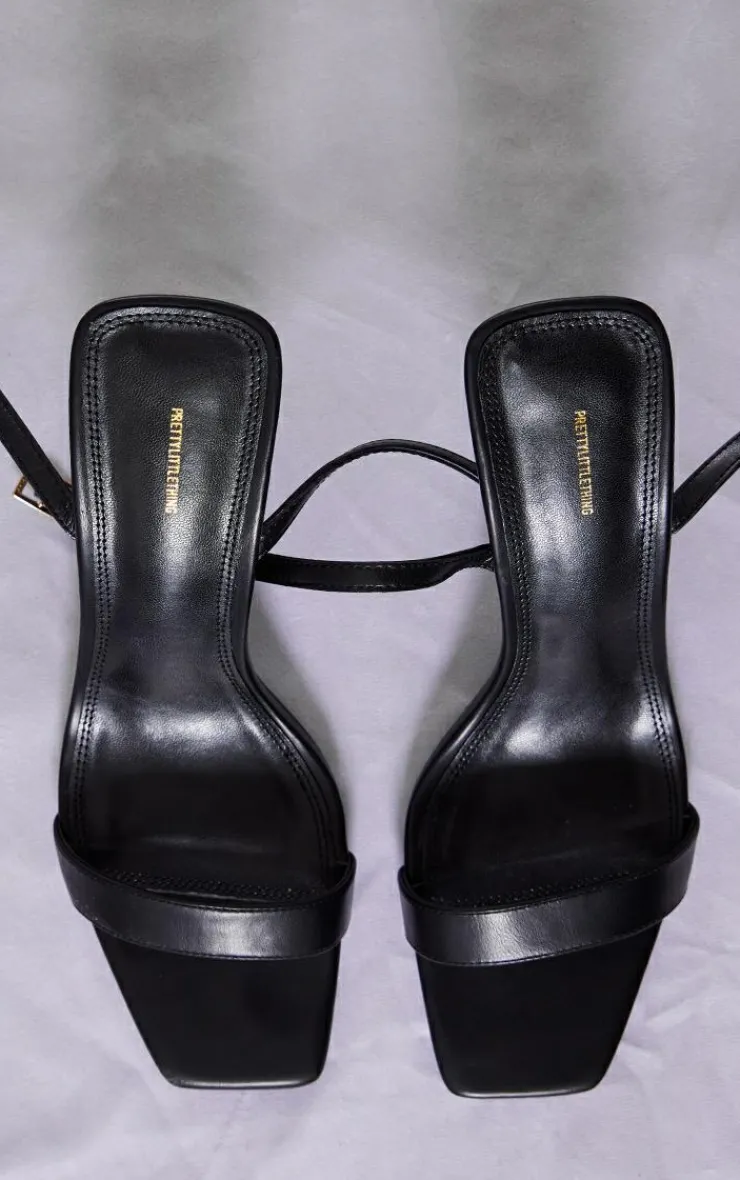 PrettyLittleThing High Heels*Pu Square Toe Heeled Sandals