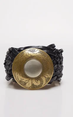PrettyLittleThing Waist Belts*Pu Weave Jewel Buckle Belt
