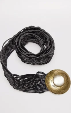 PrettyLittleThing Waist Belts*Pu Weave Jewel Buckle Belt