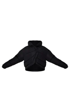 PrettyLittleThing Puffer Jackets*Quilted Asymmetric High Neck Puffer Jacket