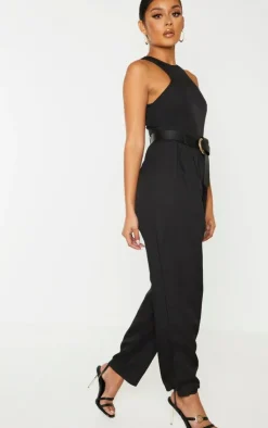 Racer Back Pocket Detail Jumpsuit-PrettyLittleThing Discount