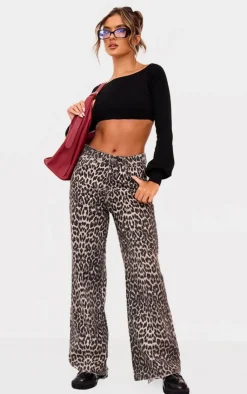 PrettyLittleThing Knitted Tops*Rib Knit Crop Top