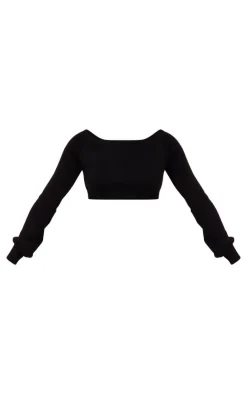PrettyLittleThing Knitted Tops*Rib Knit Crop Top