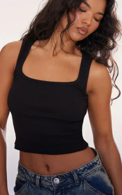 PrettyLittleThing Basic Tops*Rib Scoop Neck Vest