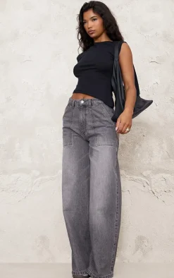 PrettyLittleThing Knitted Tops*Ribbed Knitted Asymmetric Long Top