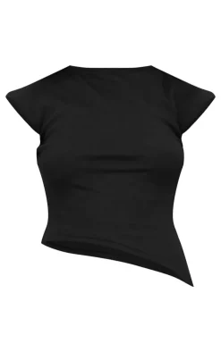 PrettyLittleThing Knitted Tops*Ribbed Knitted Asymmetric Long Top