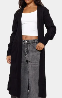 PrettyLittleThing Cardigans*Ribbed Knitted Midi Cardigan