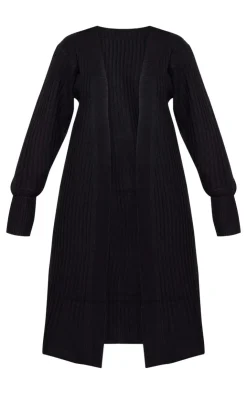 PrettyLittleThing Cardigans*Ribbed Knitted Midi Cardigan