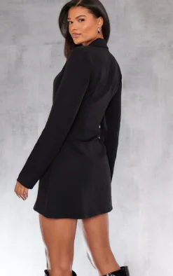Ring Detail Wrap Blazer Dress-PrettyLittleThing Discount