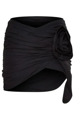 Rose Detail Wrap Skirt-PrettyLittleThing Best