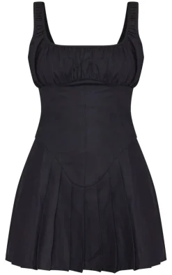 Ruched Pleated Shift Dress-PrettyLittleThing Clearance