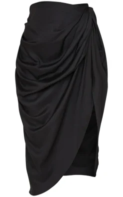 Ruched Side Midi Skirt-PrettyLittleThing Outlet