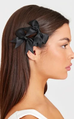 PrettyLittleThing Hair Accessories*Satin 4 Pack Bow Hair Clips