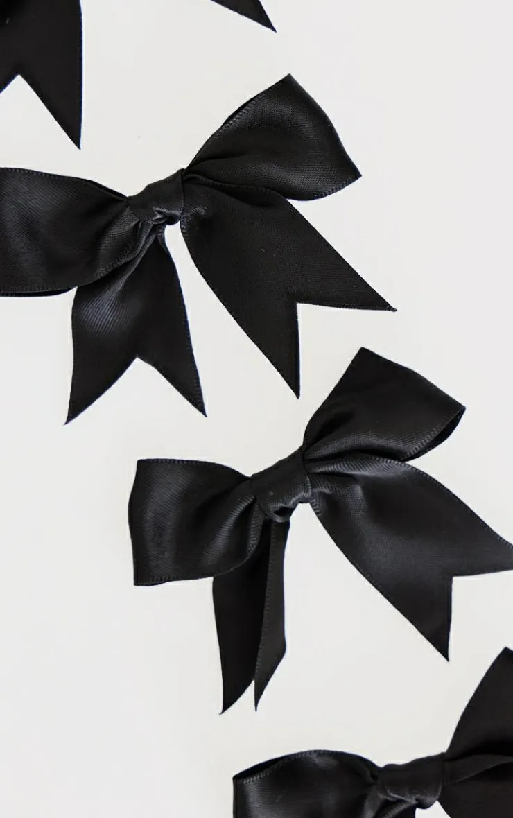 PrettyLittleThing Hair Accessories*Satin 4 Pack Bow Hair Clips