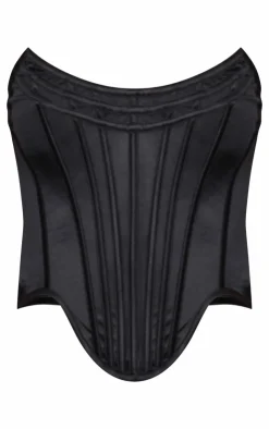 PrettyLittleThing Corsets*Satin Boning Detail Bandeau Corset