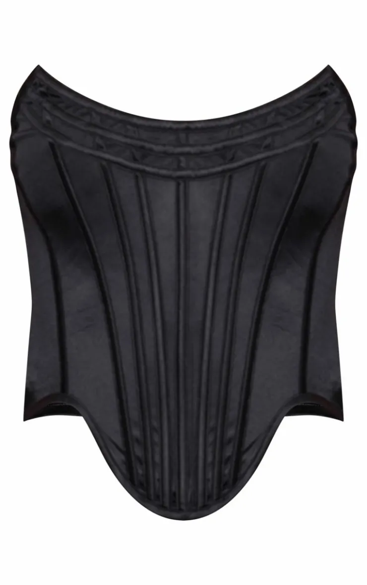 PrettyLittleThing Corsets*Satin Boning Detail Bandeau Corset