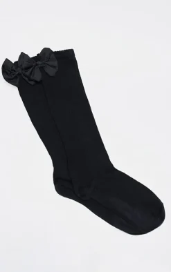 PrettyLittleThing Socks*Satin Bow Knee High Socks