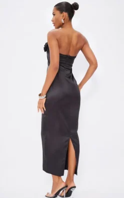 Satin Corsage Maxi Dress-PrettyLittleThing Best