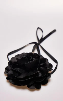 PrettyLittleThing Necklaces*Satin Flower Tie Ribbon Choker