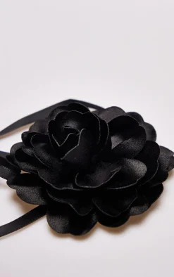PrettyLittleThing Necklaces*Satin Flower Tie Ribbon Choker