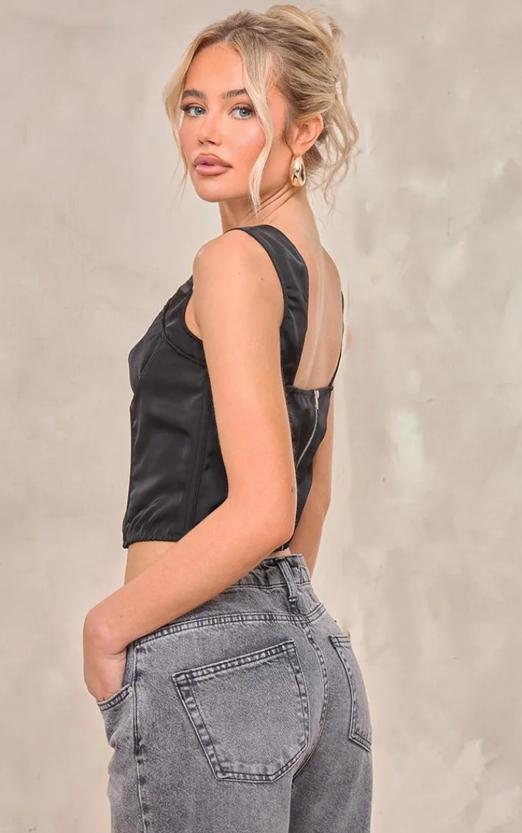 PrettyLittleThing Corsets*Satin Lace Bust Boned Corset