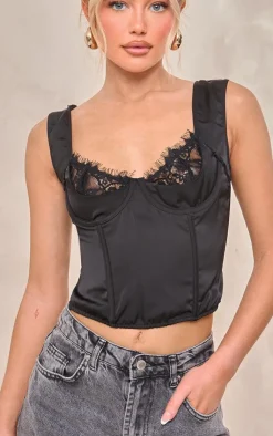 PrettyLittleThing Corsets*Satin Lace Bust Boned Corset