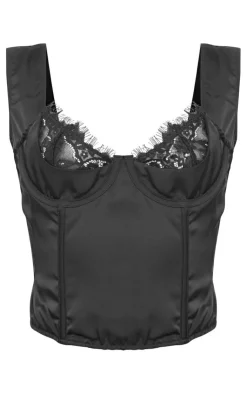 PrettyLittleThing Corsets*Satin Lace Bust Boned Corset