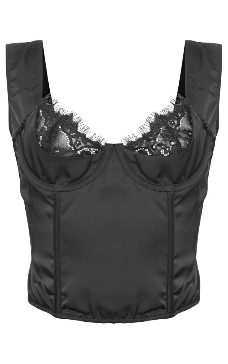 PrettyLittleThing Corsets*Satin Lace Bust Boned Corset