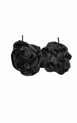 PrettyLittleThing Bralets*Satin Oversized Applique Flower Bralet