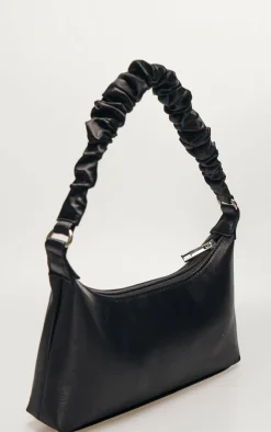 PrettyLittleThing Shoulder Bags*Satin Ruched Handle Shoulder Bag