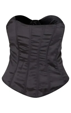 PrettyLittleThing Corsets*Satin Velvet Bust Detail Corset