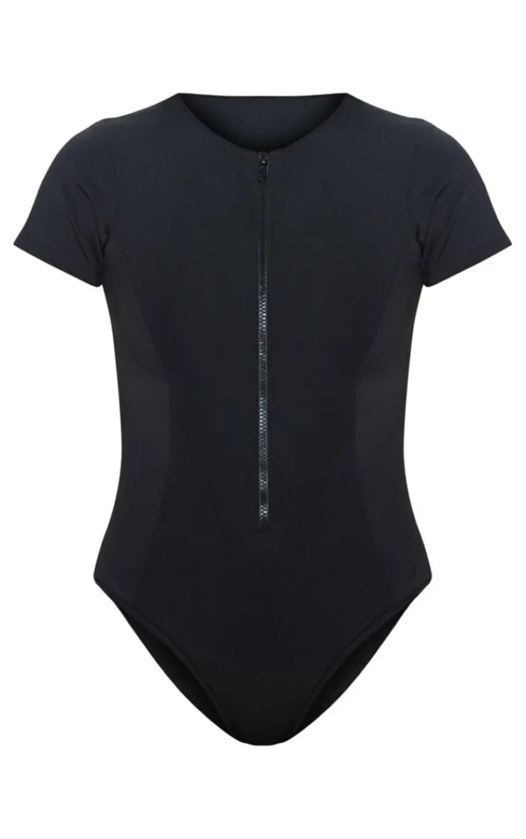 PrettyLittleThing Ski Outfits*Scuba Zip Up Swimsuit