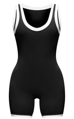 PrettyLittleThing Gym Wear*Sculpt Contrast Binding Gym Unitard