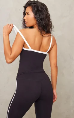 PrettyLittleThing Workout Tops*Sculpt Contrast Detail Strappy Gym Vest